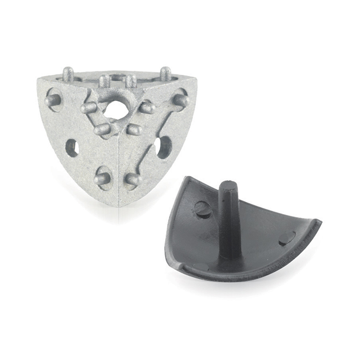Zinc Radial corner joint